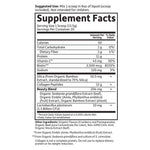 Supplement Facts Of Cranberry Pomegranate Flavored Collagen Peptides - Dimdaa