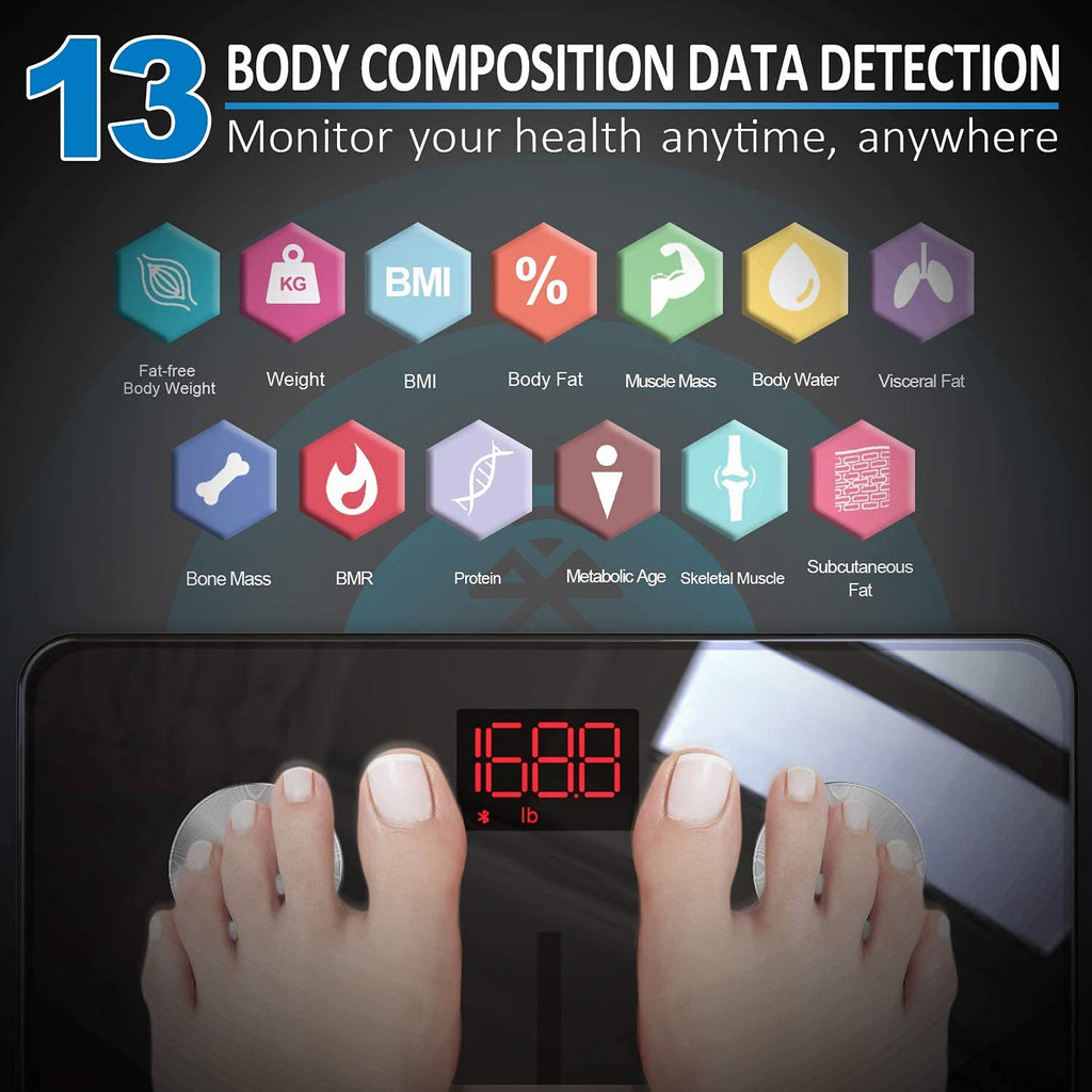 RENPHO Body Fat Scale Smart BMI Scale - White, Smart Jump Rope
