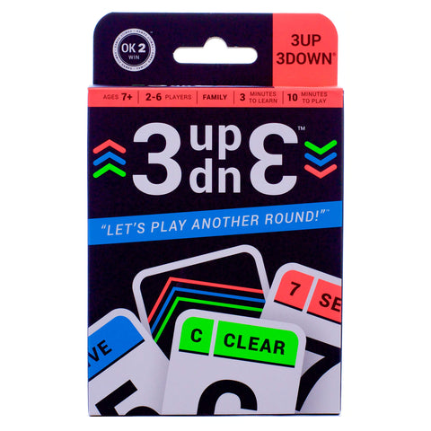 3UP 3DOWN Card Game for Families, Kids